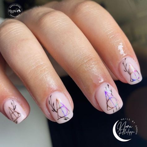 Deathly Hallows Nails, Give Me Strength, Deathly Hallows, Ginger, Give It To Me, Nail Art, Nails, Beauty, Instagram