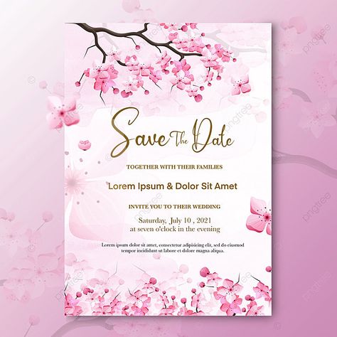 Sakura Invitation Card, Cherry Blossom Wedding Invitations Templates, Cherry Blossom Sweet 16 Invitations, Cherry Blossom Invitation Template, Sakura Wedding Theme, Sakura Invitation, Sakura Wedding Invitation, Cherry Blossom Invitation, Cherry Blossom Wedding Decor