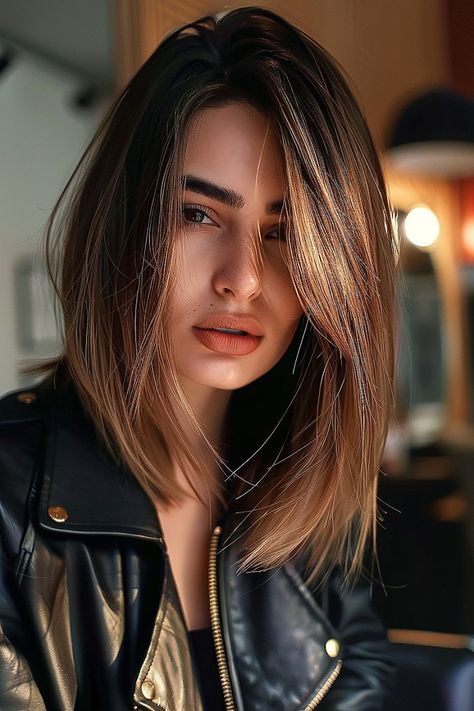 Super Layered Hair Medium Straight, 2024 Hair Trends For Women Straight, Straight Layered Hair Medium Mid Length, Layered Straight Bob, Layered Hair Medium, Straight Haircuts, Inverted Bob Haircuts, Straight Layered Hair, Best Bob Haircuts