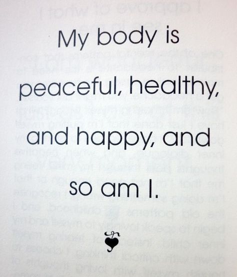 My body is peaceful, healthy, and happy, and so am I – Glowwworm My Family Is Happy And Healthy, Health Affirmations, Healing Affirmations, Louise Hay, Attraction Quotes, Daily Positive Affirmations, Morning Affirmations, Healthy And Happy, Law Of Attraction Quotes