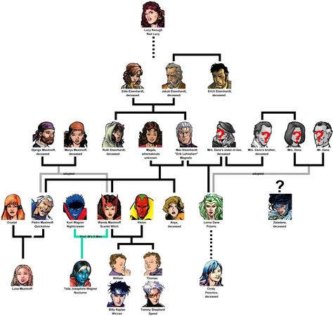 Maximoff Family Tree Magneto Family, Magneto Comic, Maximoff Family, Polaris Marvel, Quicksilver Marvel, Superhero Family, Arte Nerd, Univers Marvel, Scarlet Witch Marvel