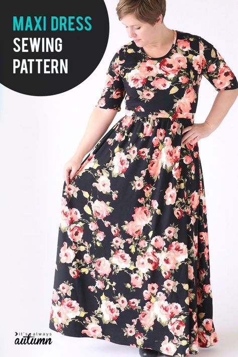 Maxi Dress Sewing Pattern, Maxi Dress Sewing, Maxi Dress Pattern Sewing, T Shirt Pattern, Gorgeous Maxi Dresses, Dress Patterns Free, Dress Tutorials, Maxi Dress Pattern, Free Dresses