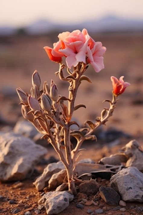 Desert Rose Aesthetic, Desert Rose Care, Rose Branding, Lover Archetype, Desert Rose Plant, Desert Bloom, Pink Desert, Rose Plant, Au Ideas