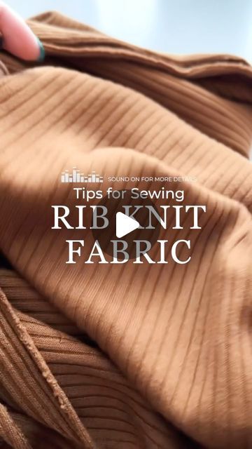 Sara SJ Kim | 📽 Sewing Therapy on Instagram: "✨Tips for Sewing Rib Knit Fabric✨  Rib Knit fabric can be tricky to sew, especially for beginners, but I have some tips for you to help you sew Rib Knits successfully! Mix and match these options to find the combination that works out for you and your project!  Would you add any other tips for sewing with Rib Knits?😉  #SewingTherapy #SaraMadeInCanada #SewingYouTuber   #GarmentSewing  #SlowFashion #HandmadeWardrobe #IMakeMyOwnClothes #SewistsOfInstagram #LetsSewTogether #TutorialVideo #SewingTutorial #소잉유투버 #소잉유투브 #DIYFashion" Sewing Jersey Knit Fabric, Knit Fabric Projects, Tips For Sewing, Fabric Sewing Patterns, Rib Knit Fabric, Handmade Wardrobe, Sewing Stitches, Ribbed Knit Top, French Seam