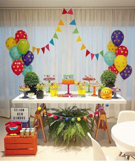 Surprise Birthday Decorations, Birthday Decorations At Home, Simple Birthday Party, Happy Birthday Decor, Baby Birthday Decorations, Simple Birthday Decorations, Birthday Party Decorations Diy, 2nd Birthday Party Themes, Birthday Party Theme Decorations