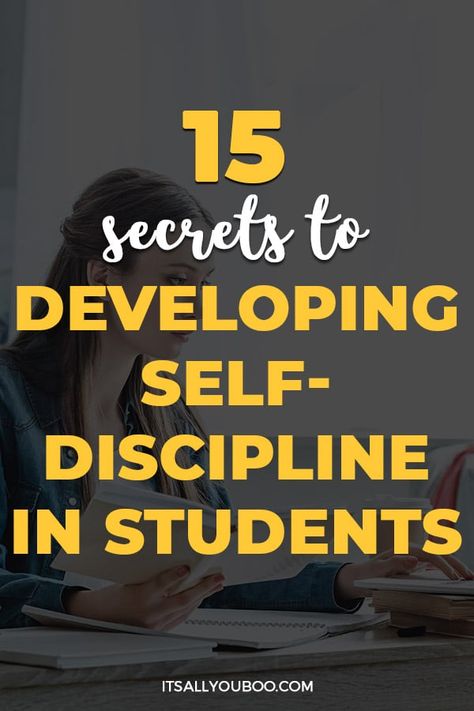 15 Secrets to Developing Self-Discipline in Students with a girl studying Self Discipline For Students, Student Discipline, Discipline Plan, Success In School, Homeschooling Activities, Classroom Discipline, School Discipline, Student Tips, Jobs For Teachers