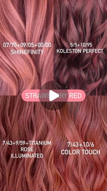 AntoniosZachos_wella🧿 on Instagram: "Happy Wellatine Red Formula’s ♥️🌹🎈🌷🩸 #wella_education" Strawberry Wine Hair, Matrix Rose Gold Formula, Auburn Hair Color Formulas Wella, Wella Hair Formulas, Wella Color Touch Formulas, Wella Education, Raspberry Hair Color, Highlights Tutorial, Wella Formulas