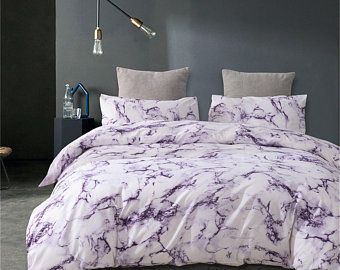 Marble Bed, Marble Bedding, Duvet Covers Cheap, Marble Duvet Cover, Luxury Purple, Creative Inventions, Bedroom Stuff, Purple Bedding, Pattern Duvet Cover