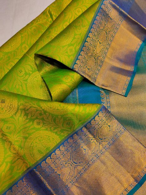 Blue Green Saree, Sarees For Girls, Saree Wearing Styles, Bridal Sarees South Indian, Simple Saree Designs, New Saree Designs, Pattu Saree Blouse Designs, Silk Sarees With Price, New Saree Blouse Designs