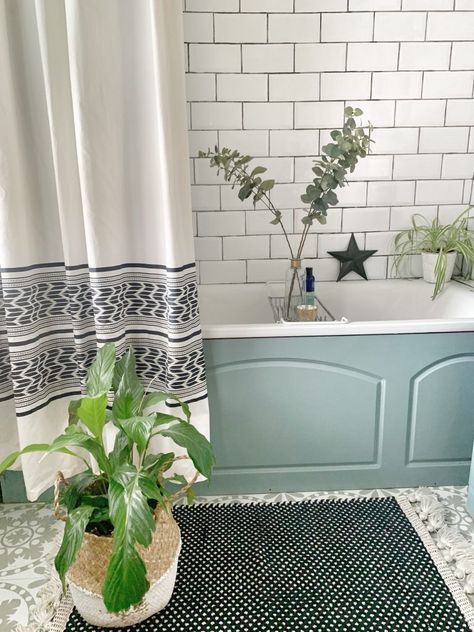 Bathroom on a budget - Dickson Vintage Beige And White Bathroom, Bathroom On A Budget, Vinyl Sheet Flooring, Oval Room Blue, Storing Towels, Purbeck Stone, Wall Cupboards, Cast Iron Bath, Old Wall