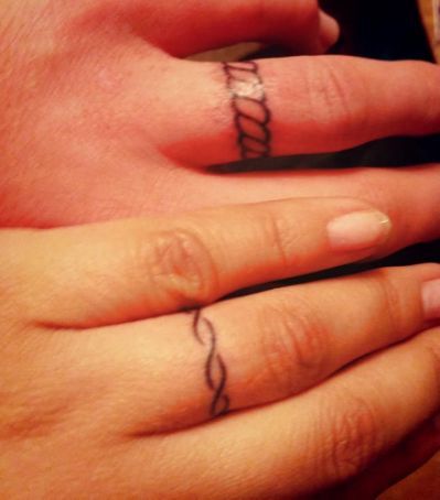 wedding band tattoos | Beach Wedding Red Ring Tattoo, Wedding Band Tattoo For Her, Wedding Band Tattoos, Wedding Rings Infinity, Rings Infinity, Ring Tattoo Designs, Wedding Band Tattoo, Tattoo Wedding, Tattoo Band