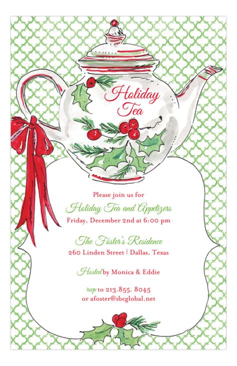 Holiday Cookie Party, Christmas Afternoon Tea, Tea Party Sandwiches, Christmas Tea Party, Holiday Tea, Berry Tea, Cookie Decorating Party, Winter Tea, Tea Party Invitations