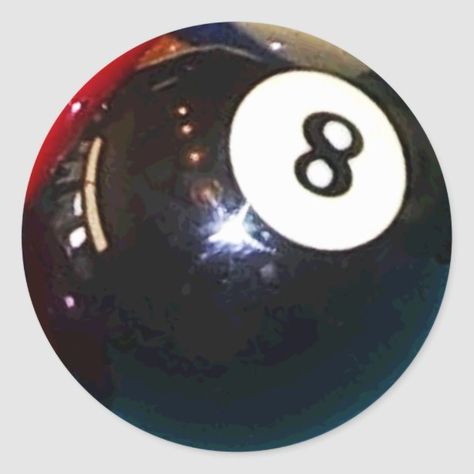 8-Ball Pool Ball Classic Round Sticker - Snooker Gift idea Ball Stickers, Pool Ball, Fashion Archive, 8 Ball, Button Pins, The Fashion, Pool, Pins