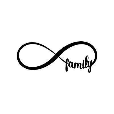 Infinity Tattoo With Words, Infinity Tattoo Family, Symbol For Family Tattoo, Mother Son Tattoos, Family Is Forever, Baby Name Tattoos, Infinity Tattoo Designs, Pawprint Tattoo, Tattoos Infinity