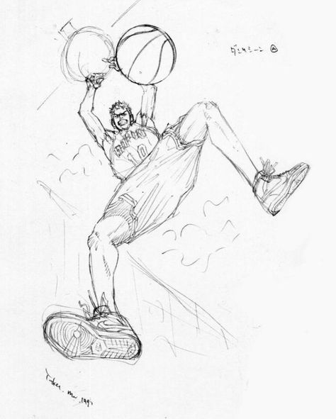 Basketball Manga, Basketball Drawings, Fantasy Concept Art, Kuroko No Basket, Slam Dunk, Art Drawings Sketches Simple, Anime Sketch, Drawing Base, Manga Drawing