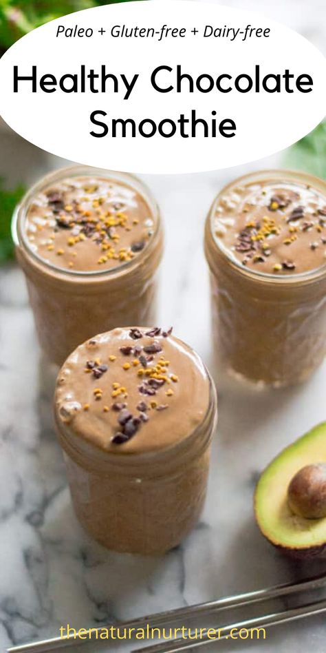 Smoothie With Peanut Butter, Peanut Butter Chocolate Smoothie, Healthy Chocolate Smoothie, Dinner Smoothie, Healthy Smoothies For Kids, Healthy Breakfast For Kids, Smoothie Recipes For Kids, Veggie Smoothies, Juice Smoothies Recipes