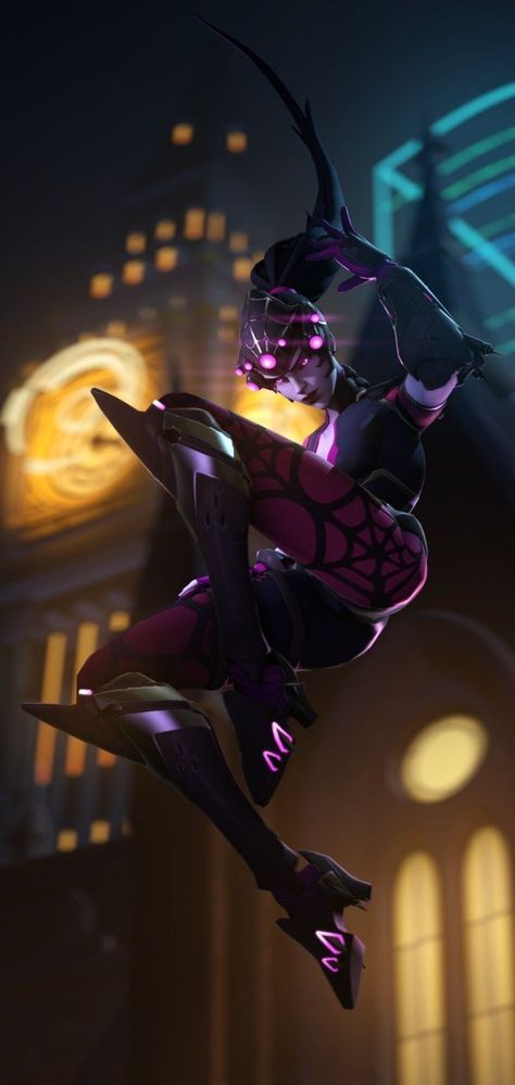 #Overwatch #Widowmaker Fatale Overwatch, Estilo Cyberpunk, Overwatch Widowmaker, Overwatch Wallpapers, Overwatch Fan Art, Overwatch 2, Dynamic Poses, Video Game Art, Overwatch