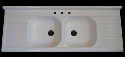 Reproduction 1940s-1950s farmhouse drainboard sink now available — big news! — Retro Renovation Kitchen Sink Drainboard, Porcelain Kitchen Sink, Kitchen Sink Remodel, Best Farmhouse Sinks, Remodeling Hacks, Vintage Sink, Drainboard Sink, Sink Basin, Retro Renovation