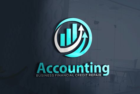 Account Logo Design, Logo Accounting Design, Accounting Logo Design Ideas, Financial Logo Design Inspiration, Accounting Logo Design, Financial Logo Design, Logo Accounting, Startup Logo Design, Repair Credit