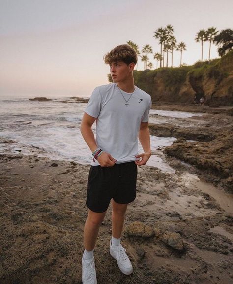 Nike Air Force 1 Summer Outfit, Basic White Boy Outfit, Teen Guy Outfits, Basic White Boy, Ace Akers, Outfits For Teenage Guys, Boys Summer Fashion, Guy Outfits