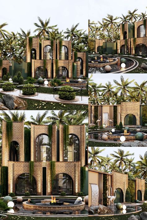 Palm Villa project is designed for a region in Iran. The project consists of several spaces and two floors. The area under the villa is 380 square meters and landscape is 780 meters. #architecture #architect #amazingarchitecture #design #interiordesign #interiordesigner #decor #homedecor #home #house #luxury #diy #travel #amazing #photography #realestate #casa #arquitecto #arquitectura #decoration #archviz #cgi #iran #3d Villa Concept Design, Luxury Floor Plans, Villa Project, Art Hotel, Bird Logo Design, Nightclub Design, House Design Exterior, House Layout Plans, Tropical Resort