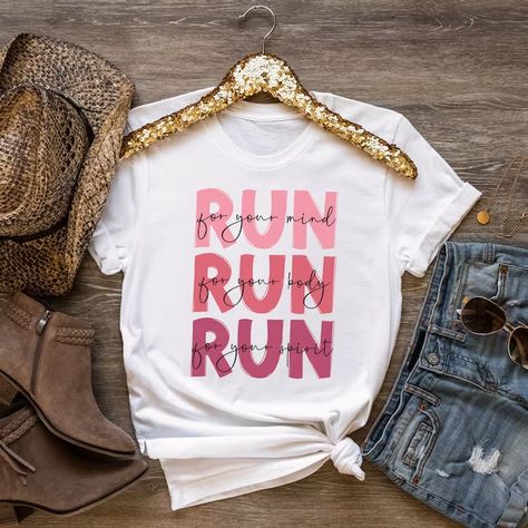 coffeerunninganddogs - Etsy Fun Running Shirts, Running Shirt Design Ideas, Running Tshirts Funny, Fun Run Outfit, Long Tshirt Outfit, Running Shirt Design, Running Mom Shirt, Color Run Shirts, Running Outfits For Women