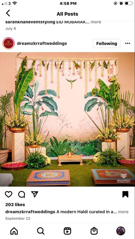 Tilak Function Decoration, Tilak Decoration Ideas, Pichwai Decoration Ideas, Sreemantham Backdrop, Pelli Koduku Decoration At Home, Ganpati Decoration At Home Unique, Indian Outdoor Wedding Decor, Thread Ceremony, Small Wedding Decor