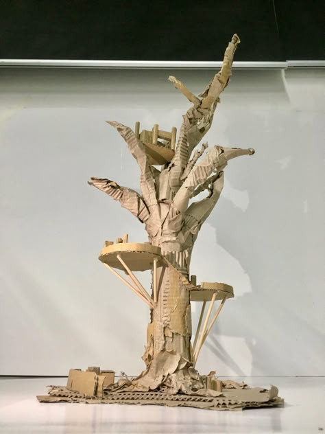 Art
Aesthetic 
Concept art
Artist
Tree kingdom 
Cardboard prototype Simple Cardboard Sculpture, Cardboard Tree Sculpture, Tree Model Architecture, Cardboard Sculpture Ideas, 3d Cardboard Art, Tree Kingdom, Kingdom Concept Art, Cardboard Prototype, Castle Art Projects