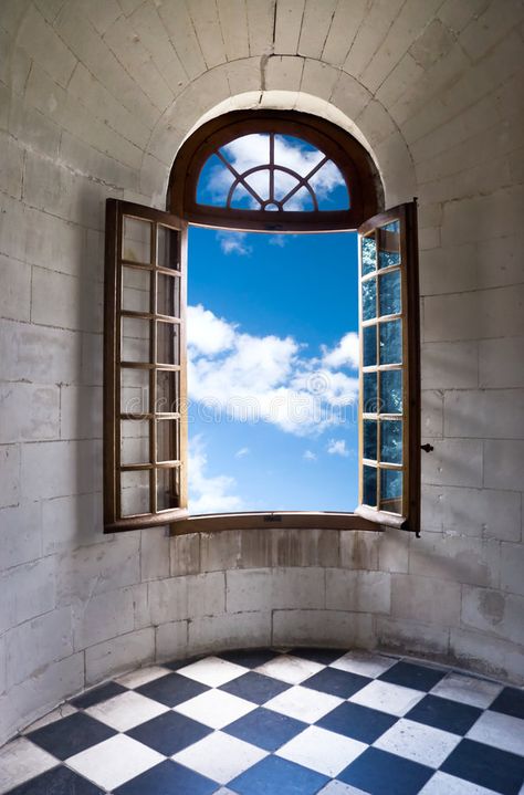 Old wide open window in castle. , #Affiliate, #open, #wide, #castle, #window #ad Brick Wallpaper Interior, Photo Series Ideas, Castle Window, White Marble Floor, Retail Lighting, Shop Front Signage, Wooden Windows, Black And White Marble, Brick Wallpaper