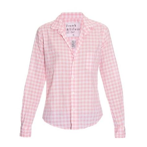 Gingham Top, Frank & Eileen, Gingham Tops, Gingham Shirt, Pink Gingham, Gingham Check, Check Shirt, Pink Shirt, White Top