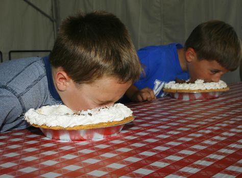 Pie eating contests are FUN (and delightfully messy!) Jillian Danielson Photography Eating Contest Ideas, Chinese Food Dishes, Success Celebration, Chinese Dishes Recipes, Pie Eating Contest, Pizza Pies, August Crafts, Church Picnic, Contest Ideas