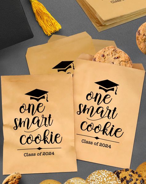 PRICES MAY VARY. Super cute Graduation Cookie party favors bags and great quality,can’t wait to use your Graduation party! It will be a huge hit in your Class of 2024 Graduation party Class of 2024 Graduation Theme Design,with the text One Smart Cookie & Class of 2024,graduation hat and other classic graduation elements, Great addition for graduation treats! Fun Addition to a Graduation party Decorations!Placed these near the cocktail bar at an Congratulations Grad party and everyone loved it! A 2025 Graduation Ideas, One Smart Cookie Graduation Party, Smart Cookie Graduation Party, Cookie Graduation Party, Preschool Graduation Gifts, Graduation Treats, Cookie Party Favors, Bar Buffet, One Smart Cookie