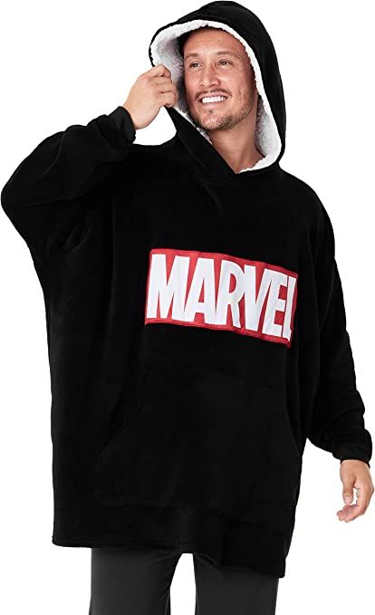 Marvel Oversized Hoodie Blanket for Men Avengers Black Panther Captain America Marvel Clothing, Iron Man Gift, Marvel Hoodie, Comfy Blanket, Mens Fleece Hoodie, Marvel Gifts, Marvel Clothes, Marvel Logo, Marvel Hoodies