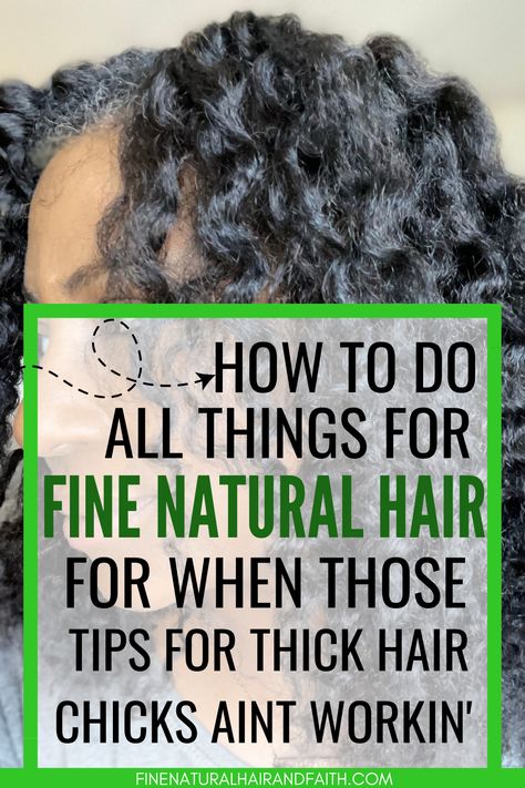 how to take care of fine natural hair Fine Natural Curly Hair, Fine Natural Hair Styles Black, Pre Poo Natural Hair, 4c Natural Hair Care, Curly Hair Growth, Coiling Natural Hair, 4a Natural Hair, African Natural Hairstyles, Black Hair Growth