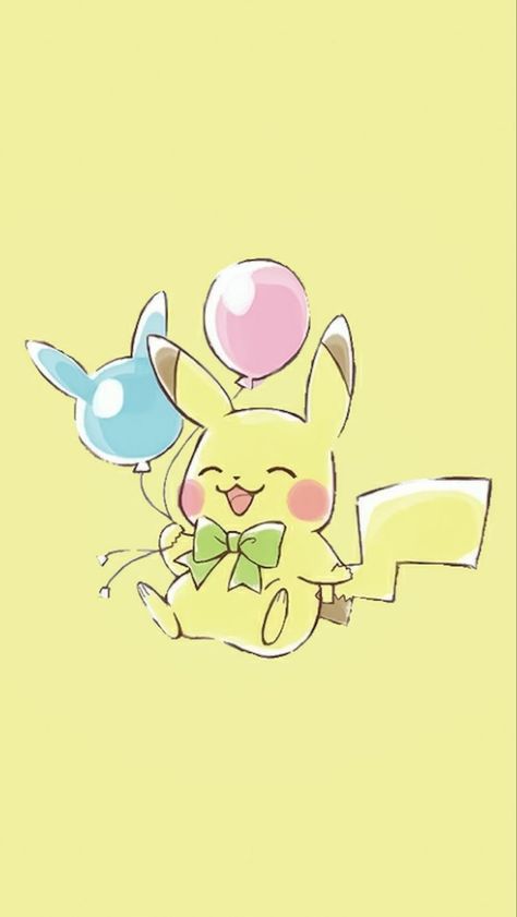 Pokemon Cute Wallpaper, Pokemon Balloons, Pikachu Birthday, Cute Pokemon Art, Baby Pokemon, Pikachu Art, Pokemon Backgrounds, Pikachu Wallpaper, Pokemon Birthday Party