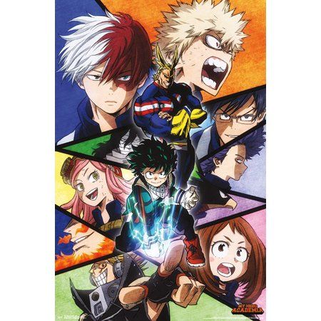 My Hero Academia - Faces - Walmart.com Poster Manga, Present Mic, Wall Scroll, Anime Wall, Wall Canvas Painting, Keys Art, Barn Wood Frames, Anime Pictures, Trends International