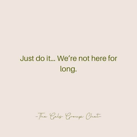 What is that one thing you want to do? Whatever it is, just do it. We’re not here for long so whatever is ‘stopping’ you, realise that we all leave this world at some point and wouldn’t you rather look back and be grateful that you took the risk of doing something that you love or have always dreamt of doing? Whether that be a new business, a hobby, telling someone how you really feel, buying that dress, travelling to that destination… 🤍✨ #thegalsgroupchat #galsgroupchat #thegirlsgroupchat #... Do Whatever You Want, That Dress, Doing Something, Be Grateful, New Business, Just Do It, This World, Looking Back, You Really