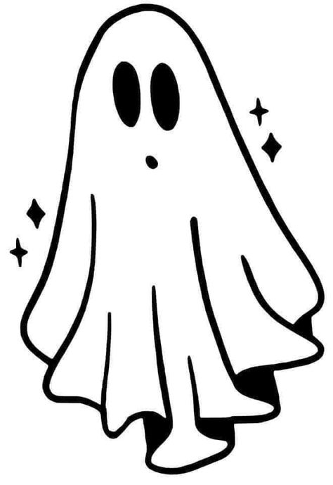 Halloween Ghost Craft, Face Doodles, Cool Stencils, Iphone Wallpaper Preppy, Tshirt Drawing, Ghost Crafts, Ghost Drawing, October Crafts, Shrink Art