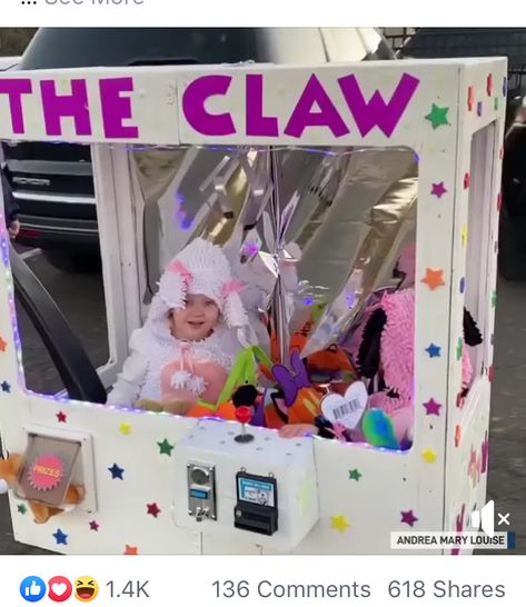 Claw Machine Trunk Or Treat, Claw Machine Costume, Claw Game, Trunk Or Treat Ideas, Claw Machine, Treat Ideas, The Claw, Trunk Or Treat, These Girls