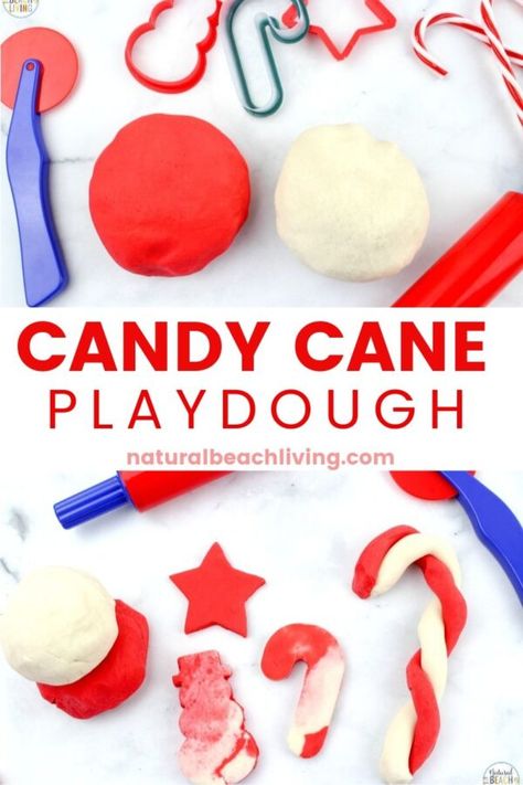 Candy Cane Playdough, Peppermint Play Dough, Pumpkin Science Experiment, Best Playdough Recipe, Scented Playdough, Cooked Playdough, Pumpkin Science, Christmas Diy Kids, Homemade Playdough Recipe