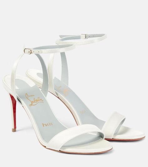 Designer Bridal Shoes | Shop at Mytheresa White Luxury Heels, Wedding Louboutins, Wedding Shoes Louboutin, White Heels Prom, White Louboutin Heels, White Bridal Heels, White Louboutin, Louboutin Wedding Shoes, Louboutin Wedding