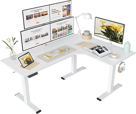 White L Shaped Desk, Corner Standing Desk, Sit Stand Workstation, Home Office Table, Desk Size, Electric Standing Desk, Stand Up Desk, Adjustable Standing Desk, Sit Stand Desk