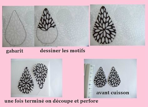 Tuto boucles d'oreilles plastique fou ( dingue ) - kimincreations Shrinks Dink, Plastic Fou, Diy Shrink Plastic, Plastic Jewellery, Shrink Plastic Jewelry, Shrink Art, Cd Crafts, Shrinky Dink, Polymer Earrings