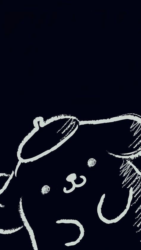 Pom Pom Purin Wallpaper Iphone, Sanrio Black Wallpaper, Sanrio Black Background, Pompompurin Black And White, Black And White Sanrio Wallpaper, Sanrio Dark Wallpaper, Pompompurin Wallpaper Aesthetic, Sanrio Wallpaper Pompompurin, Black Sanrio Wallpaper