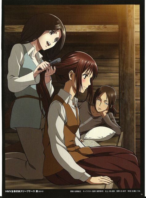 Tags: Scan, Official Art, Shingeki no Kyojin, Sasha Braus, Ymir (Shingeki no Kyojin), Mina Carolina, Wit Studio Attack On Titan 2, Titans Anime, Attack On Titan Eren, Attack On Titan Fanart, Attack On Titan Art, Eren Jaeger, Aang, Attack On Titan Anime, An Anime