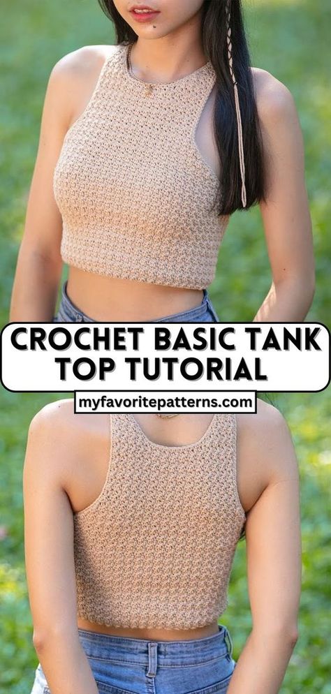 Learn how to crochet a basic tank top with this step-by-step tutorial! This article includes a detailed guide on how to make a simple tank top using crochet, as well as answers to some of the most frequently asked questions for beginners. Follow along and create your own stylish tank top in no time! Shirt Top Design, Crochet Halter Top Pattern Free, Tank Top Tutorial, Crochet Tank Top Free, Crochet Halter Top Pattern, Halter Top Pattern, Crochet Tank Tops, Work Women, Crochet Summer Dresses