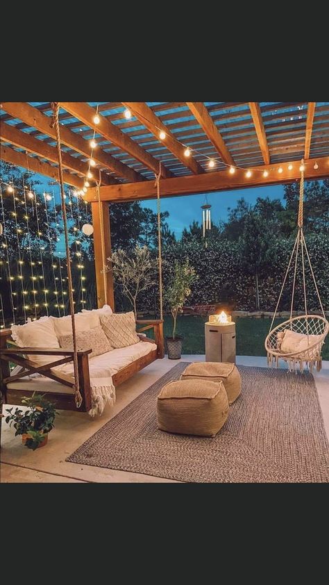 Farmhouse Lighting Fixtures, Backyard Renovations, Backyard Remodel, Have Inspiration, Backyard Inspiration, Backyard Inspo, Outdoor Living Room, Outdoor Decor Backyard, Backyard Makeover