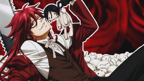 Anime Wallpaper For Desktop, Grell Sutcliff, Black Bulter, Wallpaper For Desktop, The Undertaker, Black Butler Anime, Butler Anime, Black Butler Kuroshitsuji, Pc Wallpaper