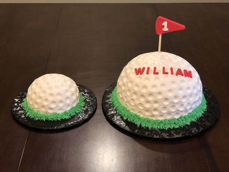 It’s a golf ball smash cake and party cake for William’s 1st birthday celebration! ⛳️ Buttercream frosting covers the 6” and 10” white cakes. Taste and see that the Lord is good! Thanks for allowing Cristin’s Cake Creations to serve you! Smash Cake Hole In One, Hole In One First Birthday Smash Cakes, Golf Ball Smash Cake 1st Birthdays, Hole In One Smash Cake, Golf Cakes For Kids, Golf Smash Cake Baby Boy, Golf Ball Smash Cake, Hole In One First Birthday Cake, Golf Cake Smash