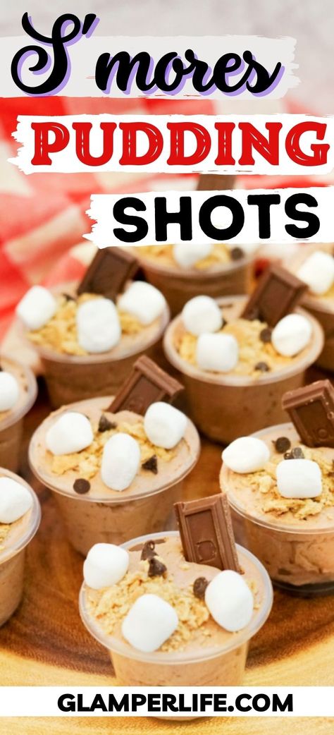 Baileys Pudding Shots, Baileys Pudding, Smores Pudding, Chocolate Pudding Shots, Pudding Shot Recipes, Jello Pudding Shots, Chocolate Vodka, Chocolate Shots, Easy Puddings